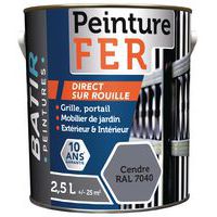 Peinture fer brillante - 0,5 et 2,5 L - Batir