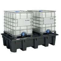 Palette de rétention bi-containeurs en polyéthylène recyclé - 1 050 L