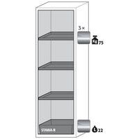 Armoire S-CLASSIC90 Maintien de porte - Bac rétention - 596mm - Asecos