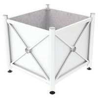 Jardinière acier Province inox brossé intérieur tôle galva - Procity