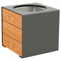 Jardinière Kub 45 x 45 cm acier/bois - Procity