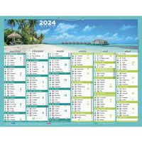 Calendrier Evasion 43 x 33,5 cm Semestriel 2024 - Exacompta