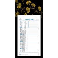 Calendrier mensuel Ginkgo sur plaque 16 x 33 cm 2024 Exacompta