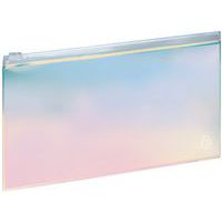 Pochette plate zippée Iris 22 x 12 cm - Bleu - Exacompta