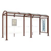 Abri bus Voûte 1 vitrine et 1 bardage latéral - Procity