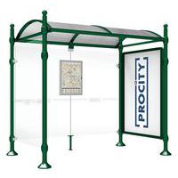 Abri bus Province vitrine - 1 bardage latéral pommeau Boule - Procity