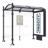Abri bus Province caisson lumineux 1 bardage latéral Agora - Procity