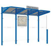 Abri bus Conviviale 3 m - bardage latéral droit - Procity