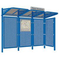 Abri bus Conviviale 3 m acier - bardage droit - Procity