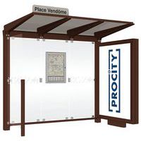 Abri bus Venise 1 caisson lumineux - 1 bardage latéral - Procity