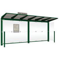 Abri bus Venise 5 m - bardages latéraux et leds - Procity