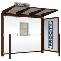 Abri bus Venise 1 vitrine - 1 bardage latéral - Procity