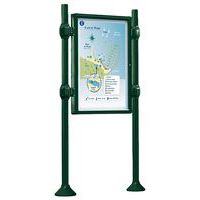 Panneau vitrine Province simple face - inox brossé - Procity