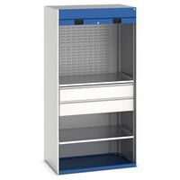Armoire lourde à porte rideaux et à tiroirs Cubio 2000x1050mm - Bott