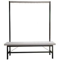Banc pvc à patères PVC blanc - À monter - Manutan