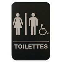 Plaque de signalisation Toilettes mixtes - PVC rigide
