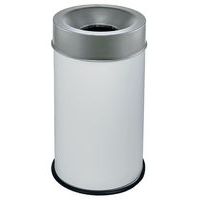 Corbeille blanc anti-feu avec couvercle 50L