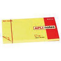 Bloc 100 feuilles de notes repositionnables 75x125mm jaune - Apli