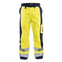 Pantalon haute visibilité jaune fluorescent/marine, genoux préformés