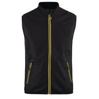 Gilet sans manche noir/jaune fluorescent