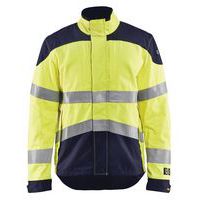 Veste multinormes inhérent jaune fluorescent/marine