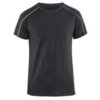 Haut de sous-vêtements xlight gris foncé/jaune manches courtes