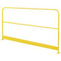 Barrière de sécurité jaune en acier avec plinthe, Hauteur hors tout: 1004 mm, Coloris: Jaune