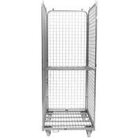 Roll conteneur acier 3 côtés et 1 étagère - Capacité 400 kg -  Manutan