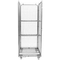 Roll conteneur acier 3 côtés et 2 étagère - Capacité 400 kg -  Manutan