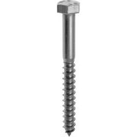 Tirefond à tête hexagonale en inox A2 - Norail