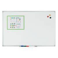 Tableau blanc HWC-C85b - avec tableau extensible Tableau magnétique Tableau  d'affichage - mobile sur roulettes - accessoires