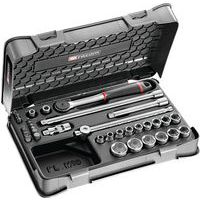 Coffret douilles 3/8 pouces 6 pans et embouts - 35 pièces