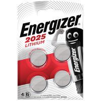 Pile bouton Lithium CR 2025 - Lot de 4 - Energizer