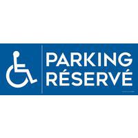Panneau parking réservé + pictogramme handicapé