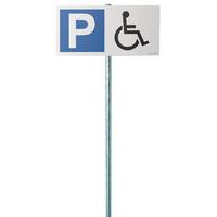 Kit panneau parking P + pictogramme handicapé