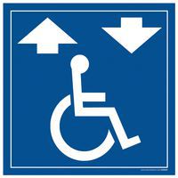 Panneau de signalisation monte escalier pour fauteuil roulant
