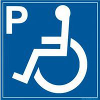 Panneau de signalisation place parking pour personnes handicapées