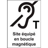 Panneau de signalisation site équipé en boucle magnétique