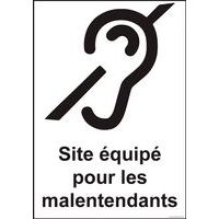 Panneau de signalisation site équipé pour les malentendants