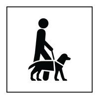 Pictogramme accessibilité chien guide ou d'assistance en Vinyle