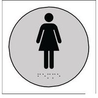 Plaques en relief et braille WC femmes
