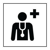 Pictogramme centre médical ou médecin en Gravoply