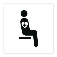 Pictogramme siège prioritaire personnes souffrant de troubles graves en Gravoply