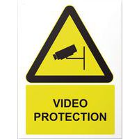 Panneau rectangulaire de sécurité vidéo protection