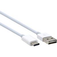 Câble data USB-A 2.0 réversible vers USB Type C - Blanc - Moxie