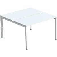 Bureau droit partagé plateau blanc - 2 pôles - Meet By Paperflow