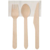 Lot de 250 sachets de couverts bois - 4/1 - Matfer