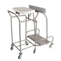 Chariot porte-sacs avec couvercle et collecteur Hygicar III Plus-Sclessin Fonction Linge