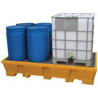 Palette de rétention maxi bi-conteneurs 1050 LITRES galvanisé