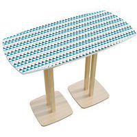 Table de réunion haute 4 personnes Woody décor